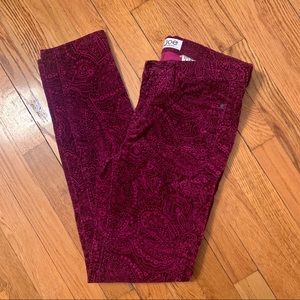 Joe Fresh paisley corduroy pants